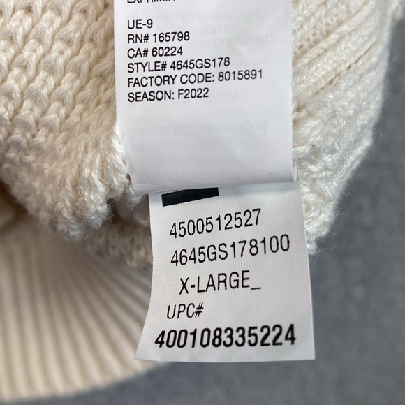 IZOD fair isle quarter zip sweater XL cream Heritage Americana apres ski - Picture 9 of 10